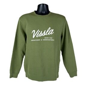 Vissla Sweatshirt 'Made For Creators And Innovators' Men's Medium Green New